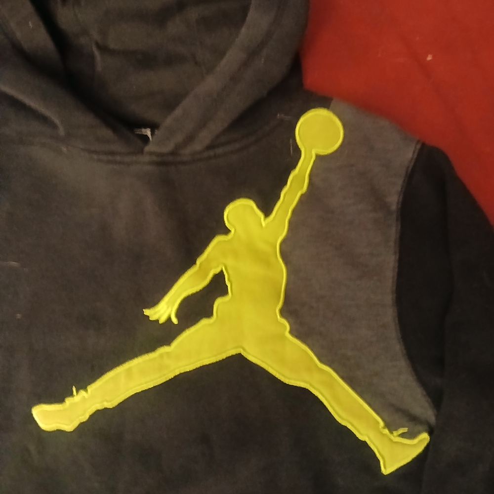 Jordan Kids Jacket - Black and Neon Yellow